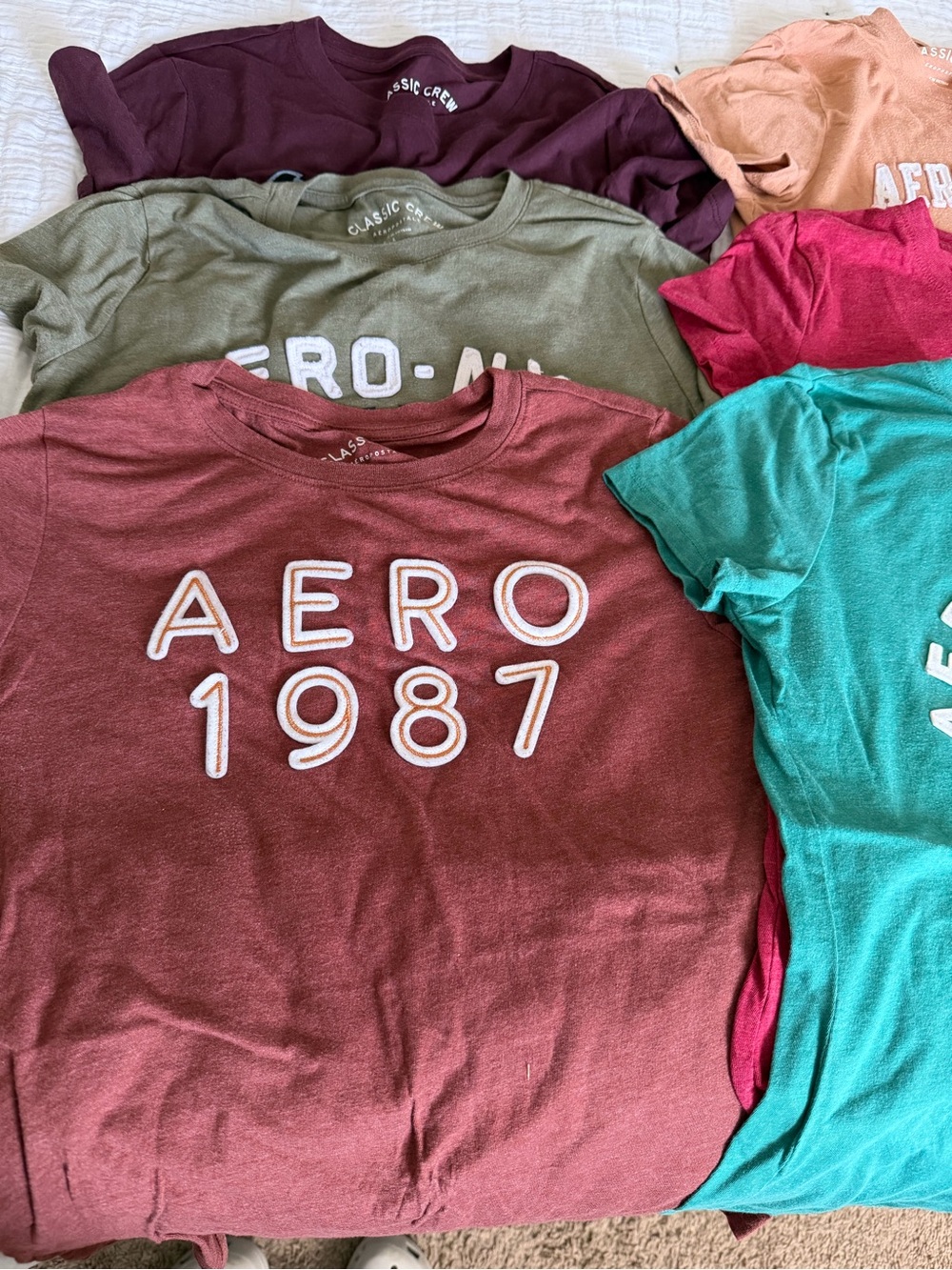 Aeropostale Kids Burgundy 'AERO 1987' Graphic Tee
